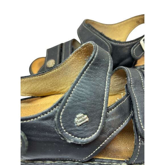 FINN COMFORT Women's Black slingback 2 Strap Sandal EU 38 US 7.5 Pre-Owned - Picture 4 of 5
